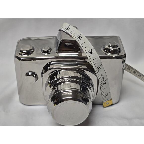 Silver Metal Ceramic Decorative Retro 35mm Camera for Display Paper Weight Photo - Picture 10 of 11